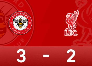 Premier League match report: Thiago shoots, Liverpool 2-3 Brentford, 4 consecutive league defeats