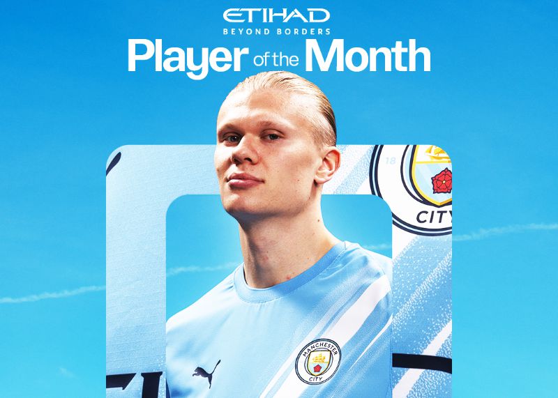 6 goals in 5 games! Manchester City official: Haaland was elected the team's player of the month for October