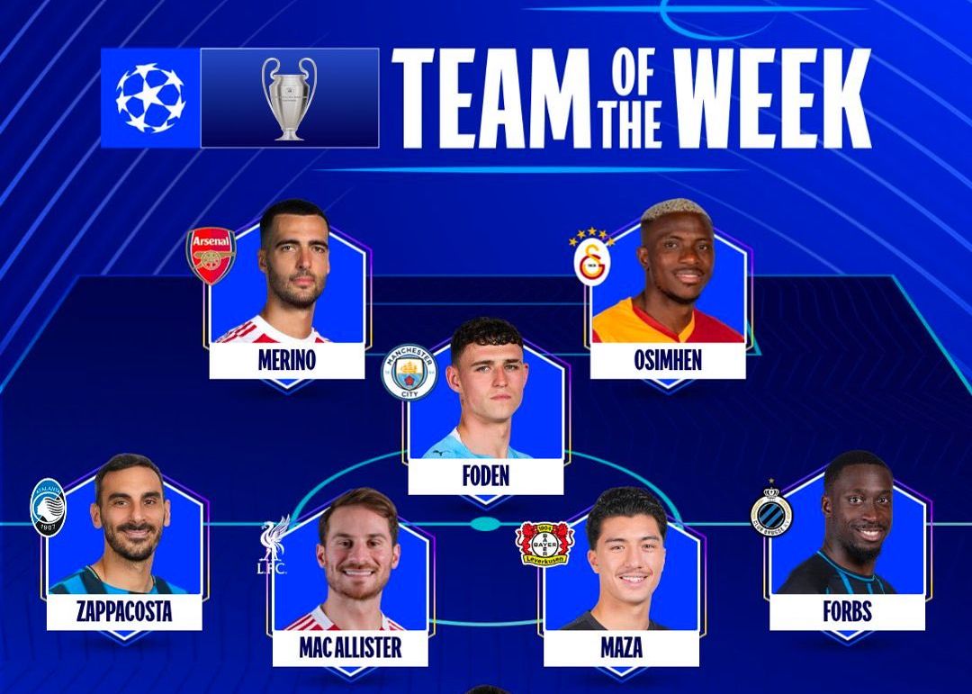 The best team in the fourth round of the Champions League: Neuer and Osimhen lead the way, Foden and McCain are included