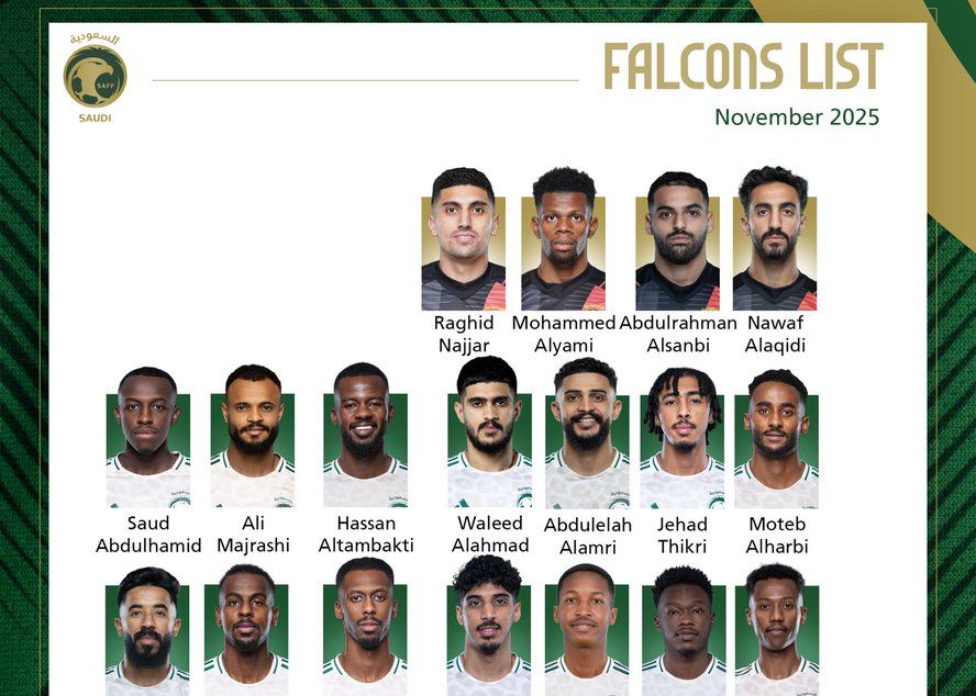 Saudi Arabia announces November national team roster: led by Dossari; will play against two African teams